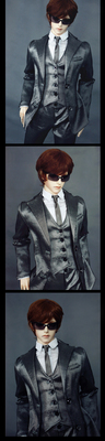 taobao agent BJD baby clothing 1/3 uncle uses silver -gray modern president suit suit