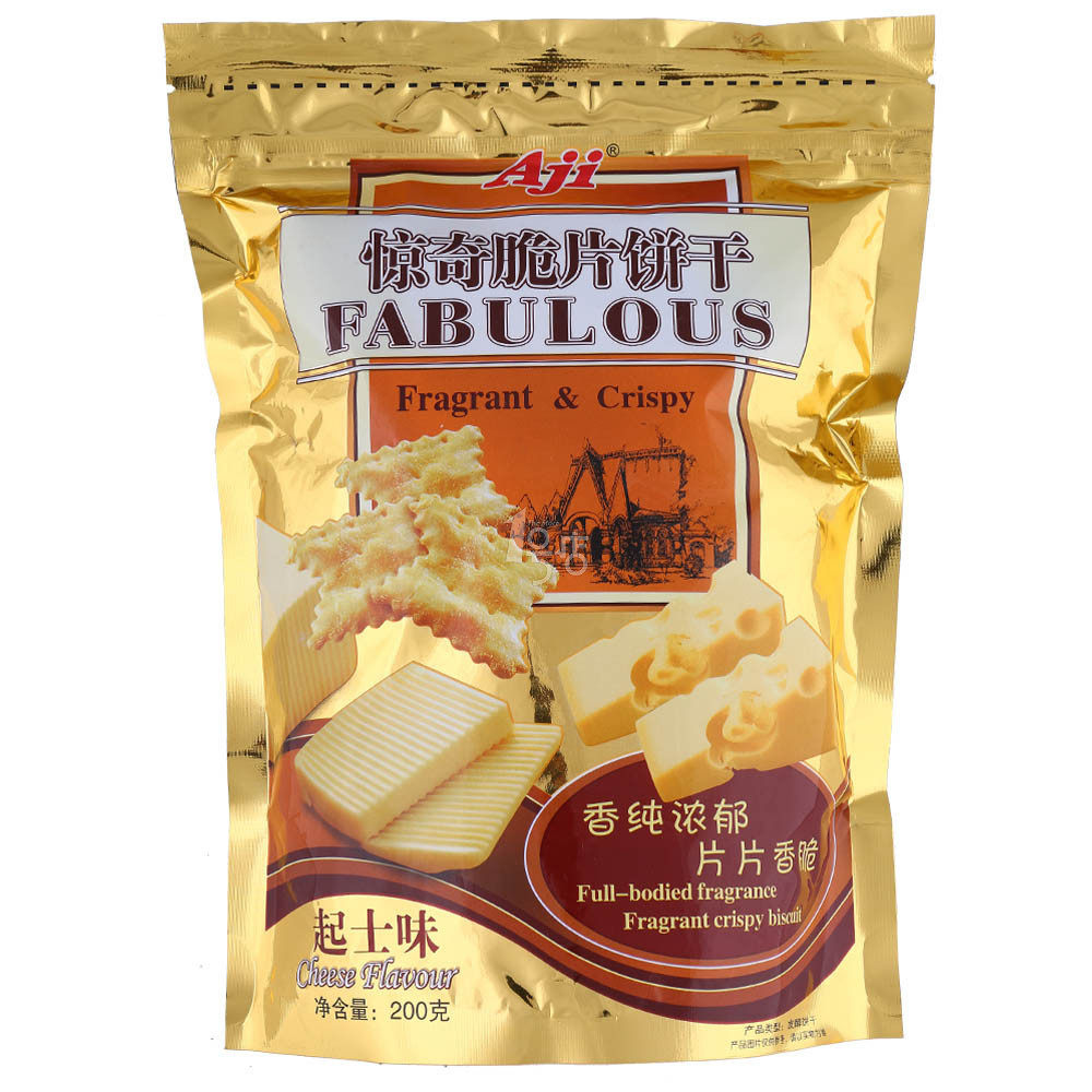 AJI 尼西亚惊奇脆饼干 金黄乳酪味（起士） 200g/袋 脆饼