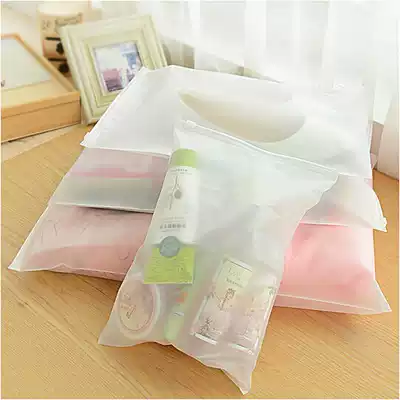 Waterproof travel clothes socks storage bag Transparent luggage clothes storage bag Thick self-sealing plastic bag storage bag