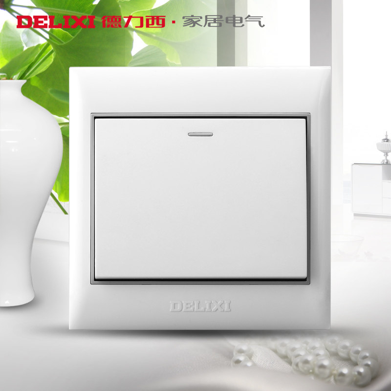 Dresy switch socket wall switch socket panel 1 open single-control fluorescent switch panel