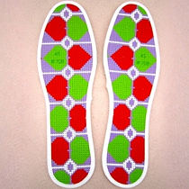  Cross-stitch insole non-fading thick cotton 5D men and women thick line pinhole semi-finished products precision printing 6 pairs