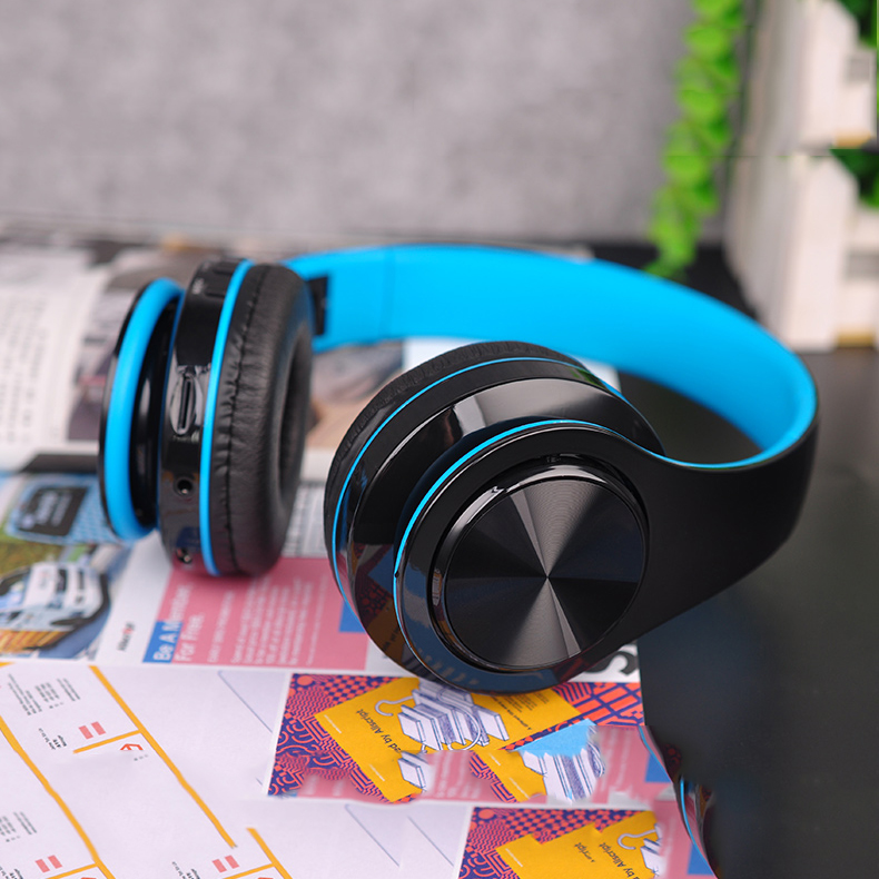 Permen Warna Pakai Jenis Bluetooth Headphone Nirkabel Bas Berat Yang Indah Pria dan Wanita Hidup Musik Permainan lipat Telinga Gandum Anak-Internasional