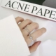 S925 sterling bạc nhẫn nữ hipster Nhật Bản và Hàn Quốc đơn giản Apollo phổ tinh tế nhẫn nhỏ quà tặng trang sức Hàn Quốc