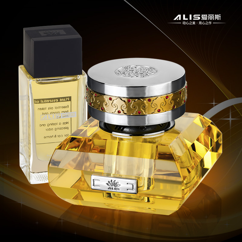 ALIS爱丽斯 摆件水晶汽车香水座车用香水摆件饰品 名仕尊贵