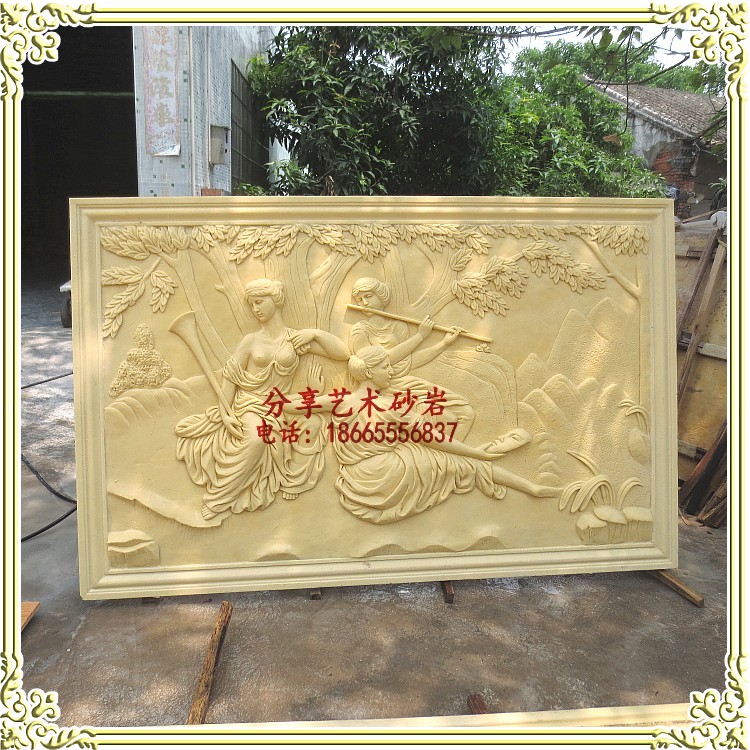 Share Sandstone Reliefs Bar Clubhouse Dining Room Eu Style Creo and Dali Wall Decorated Sandstone Spray sculpture View sculptures