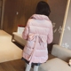 Cotton nhung hồng 袄 nữ 2017 mùa đông mới ngọt ngào trong chiếc áo dài cotton rộng rãi áo khoác cotton áo phao nữ ngắn Bông