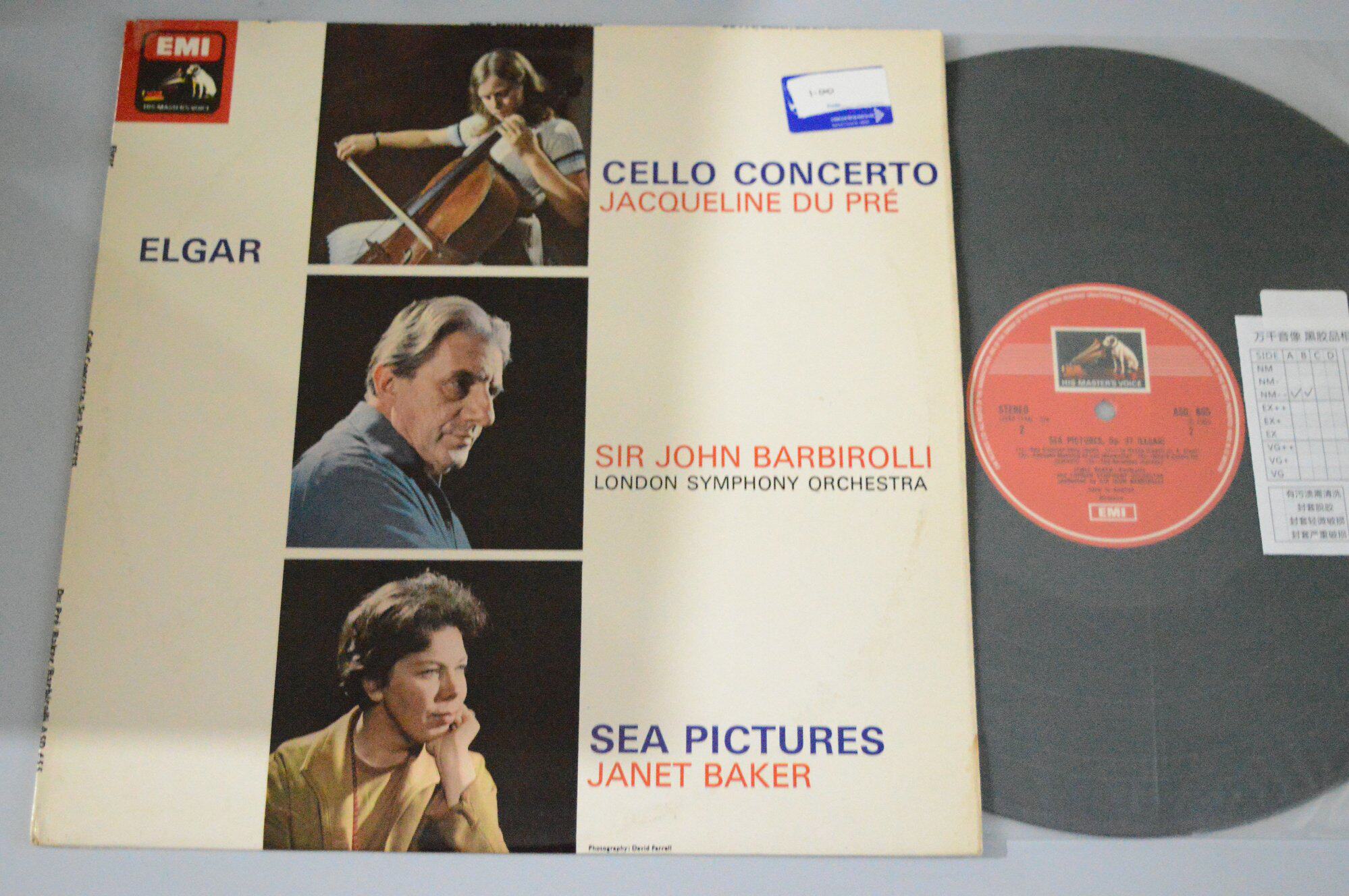 Name Disk Elga Cello Concerto Dupre Barbyloli Du Pre Black LP