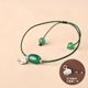 Yan Yu Jiangnan vòng chân s925 bạc xanh mã não nữ đơn giản dệt tay trang sức sinh viên chuỗi chân gió quốc gia cửa hàng phụ kiện Vòng chân