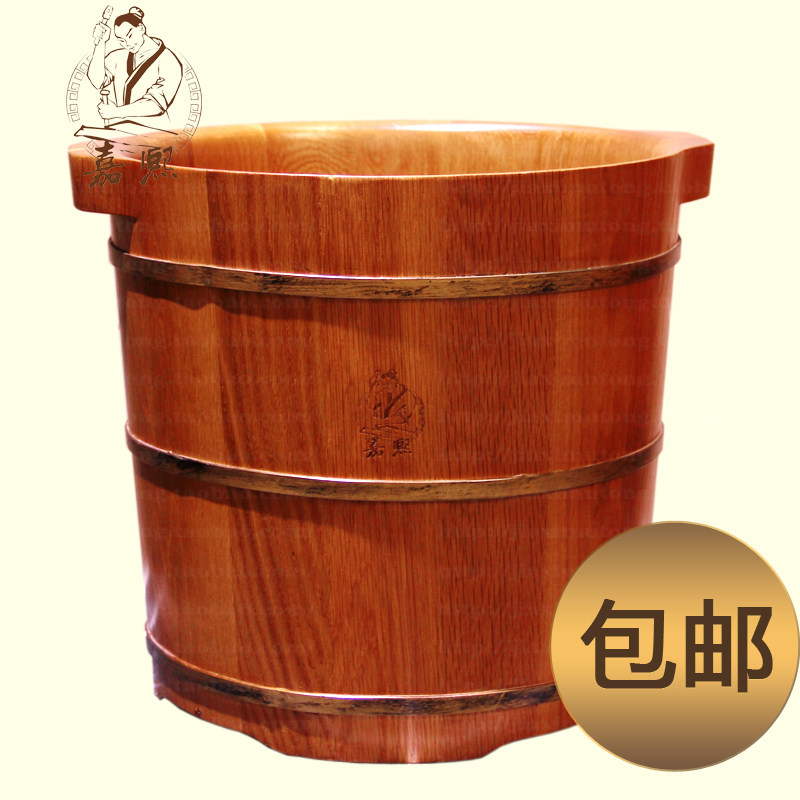 Jiaxi wooden barrel crown entity store custom American white oak deep bath foot barrel to send elders to lead the reservation
