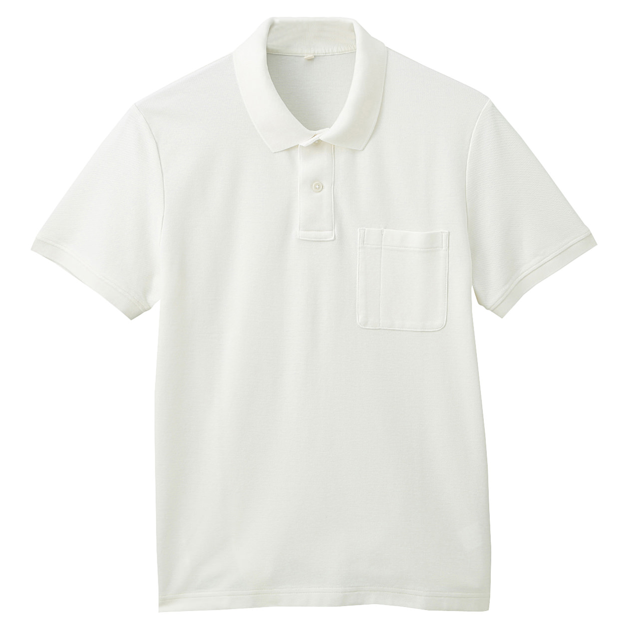 无印良品MUJI 男式 珠地网眼棉布POLO衫