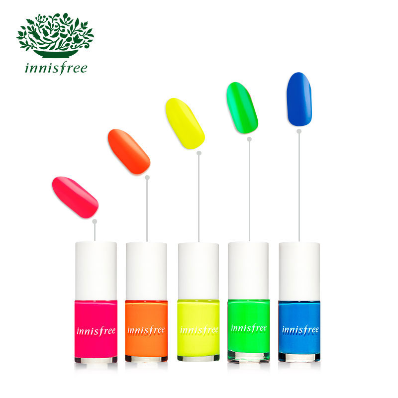 innisfree/悦诗风吟 生机指甲油靓丽夏日系列 鲜艳跳跃色彩 5色