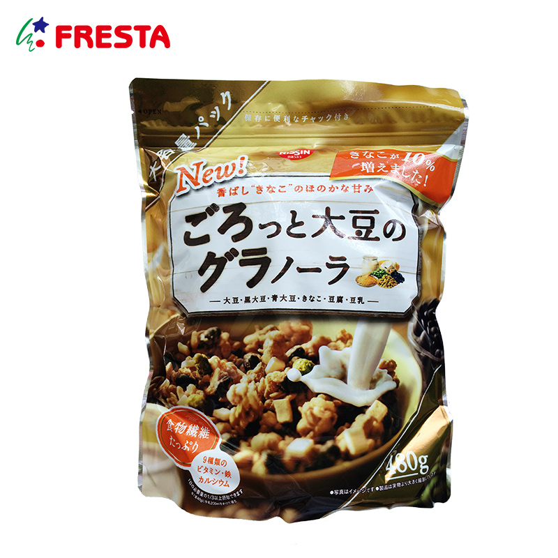 日本进口 日清 nissen麦片 高纤综合大豆麦片 480g