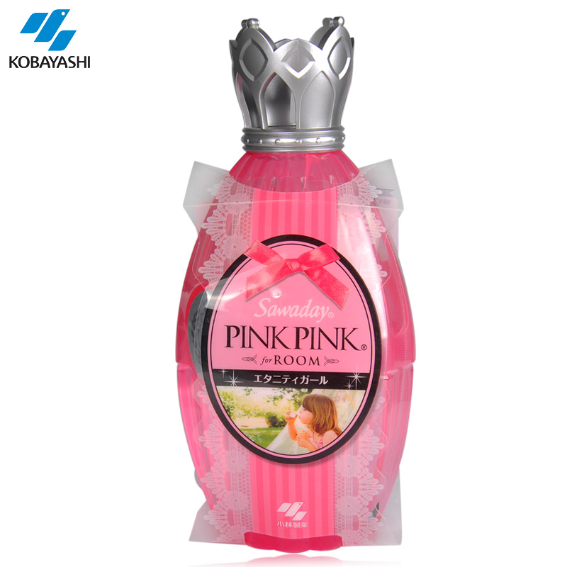 日本原装进口小林PINKPINK空气清新剂 客厅卧室除臭花香芳香250ml