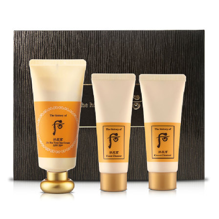 WHOO后拱辰享该润防晒霜SPF50套盒  防晒60ml+洁面40ml+卸妆40ml