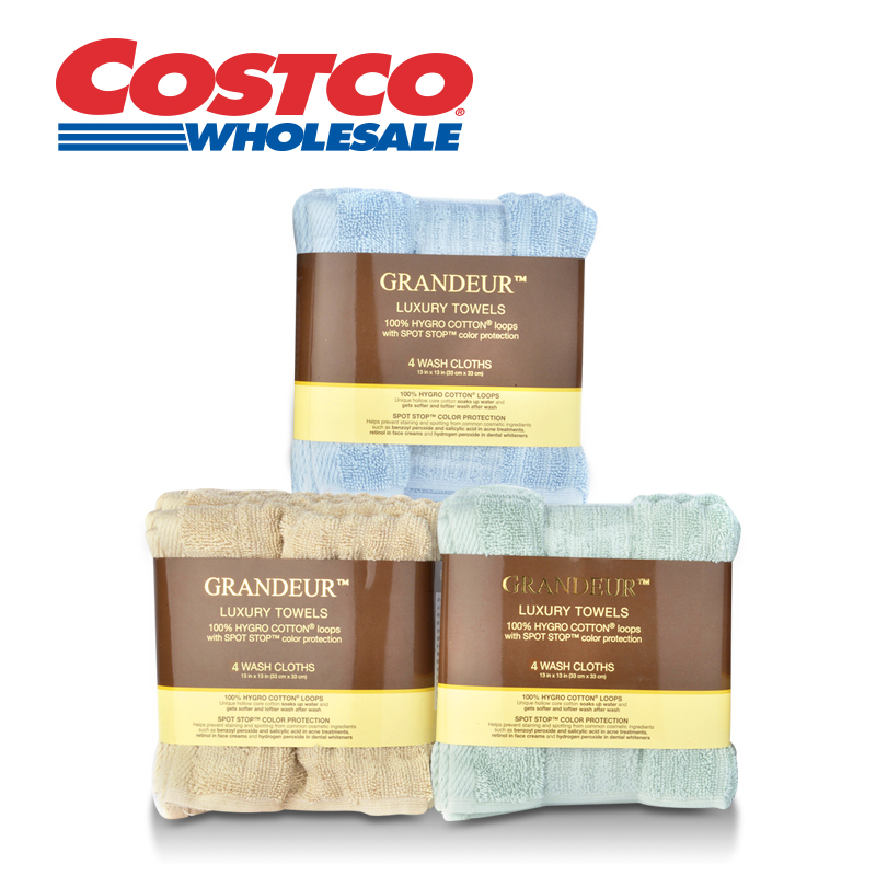 Grandeur吸水加厚纯棉毛巾 4条组 Costco直营