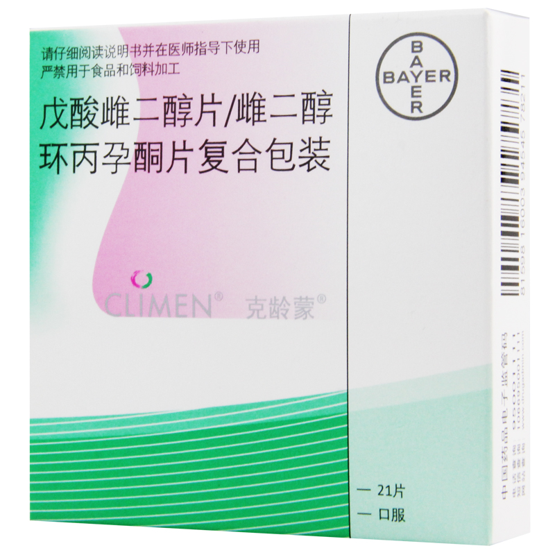 克龄蒙 克龄蒙 戊酸雌二醇片/雌二醇环丙孕酮片复合包装 21片/盒
