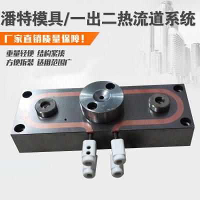 Pan-te mold hot runner two-point multi-point feed full hot runner nozzle hot runner whole system