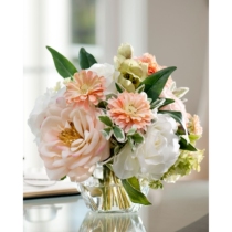 New York Lower City Park Imports small Peach Pink Fish Tailorwhite Rose Emulation Floral Bedroom Living-room Bathroom