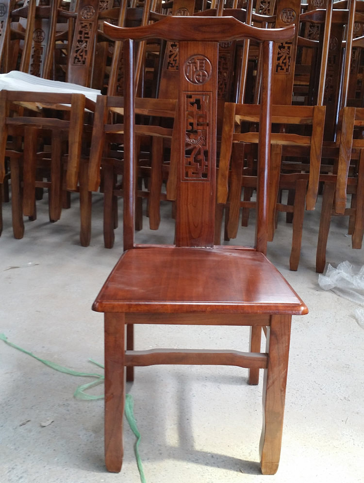 Chinese simple solid wood chair home dining chair computer chair back chair solid wood retro antique chair restaurant