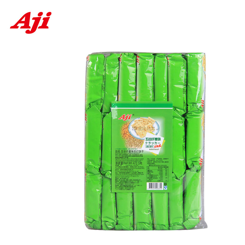 【天猫超市】Aji五谷纤麦味苏打饼干472.5g/袋 休闲小吃零食$
