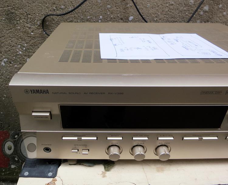 Original imported Yamaha used amplifier V396 Coaxial fiber AC-3 decoded 5 1 channel delivery remote control
