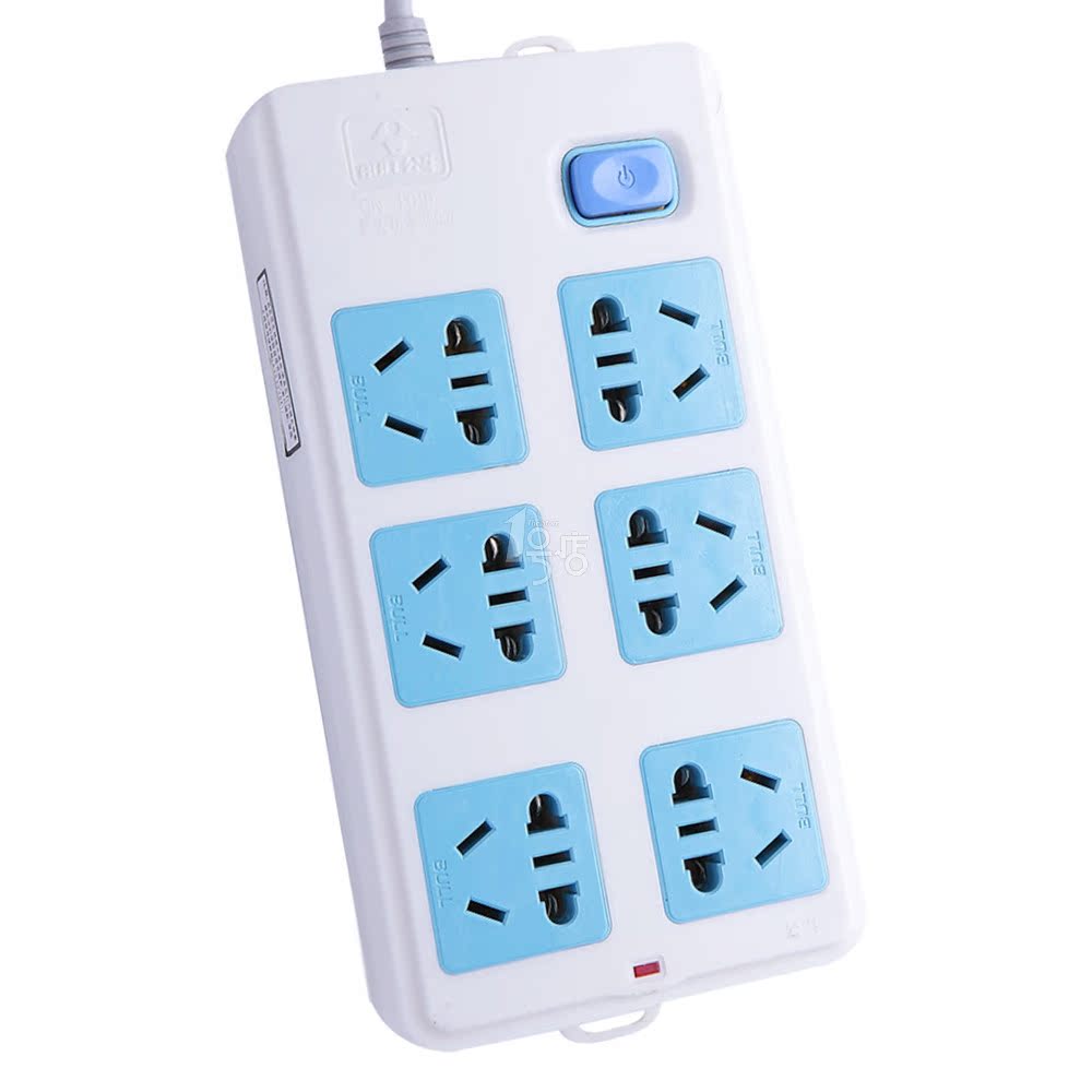 公牛 GN-109 6孔 2500W 电源转换器  3米(插头带保险管) 一号店