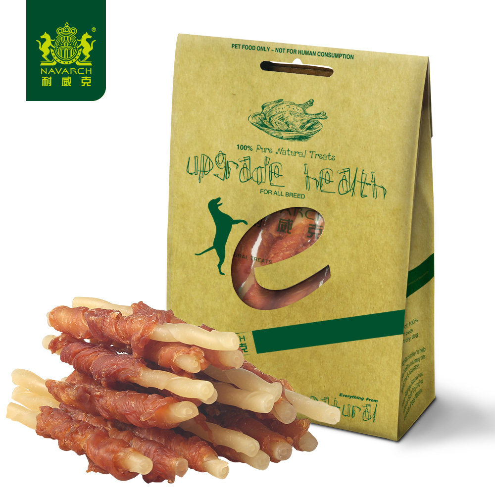 【天猫超市】耐威克宠物零食 纯鸡肉骨棒100g 泰迪狗磨牙棒