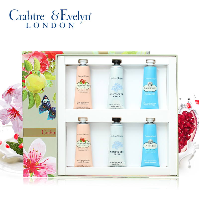 Crabtree & Evelyn/瑰珀翠甜蜜季节护手霜礼盒套装25g*6 水嫩修复
