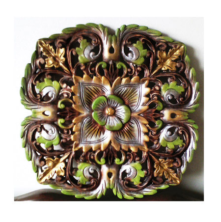 Ex-gratia free mail Thailand exotic atmosphere pendant Atmospheric Pendant Hollowed-out Wood Sculpture Carved Wall Wall-mounted home