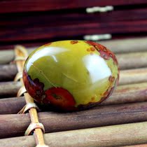 Big clearance natural Xuanhua Warring States red agate pendant mens Tibetan necklace pendant pendant play accessories Oval