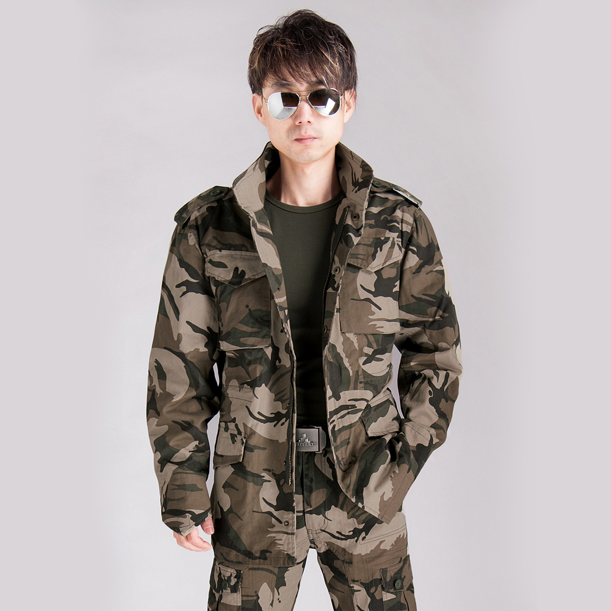 Outdoor Military Meme Jacket New Spring Autumn Men M65 Solid Bags Pure Cotton Casual Military Version Wind Clothes Mountain Camouflak