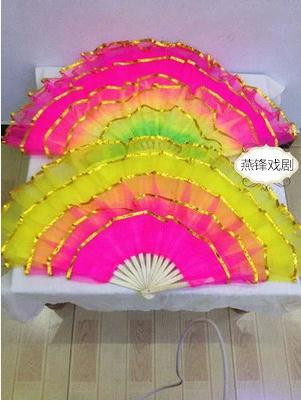 Customized direct sales double sided Phnom Penh Crystal Yarn Fan Fan Fan Dancing Square Yankong Dancing