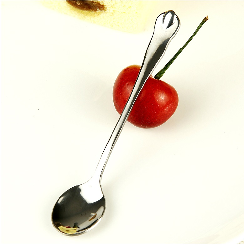 Delicate Stainless Steel Coffee Spoon Sweet Spoons Small Tablespoon Milk Tea Spoon Fruit Powder Spoon Suit