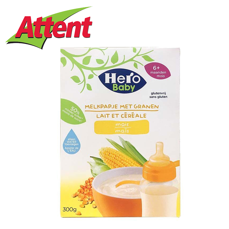 荷兰本土herobaby宝宝辅食玉米燕麦谷物米粉米糊6个月以上300g