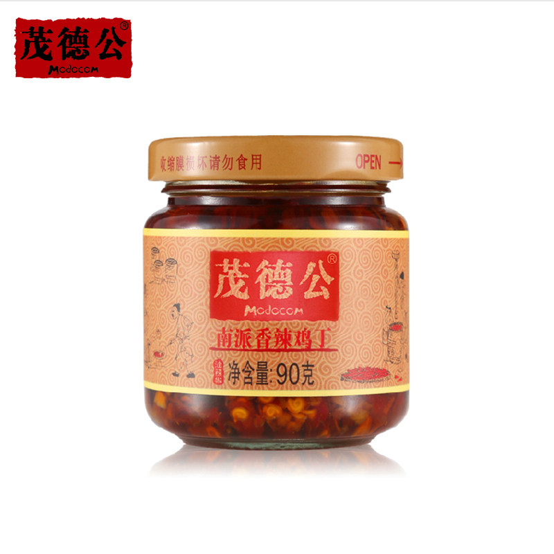 【天猫超市】茂德公辣椒酱香辣鸡丁酱90g 拌饭调味酱菜调料
