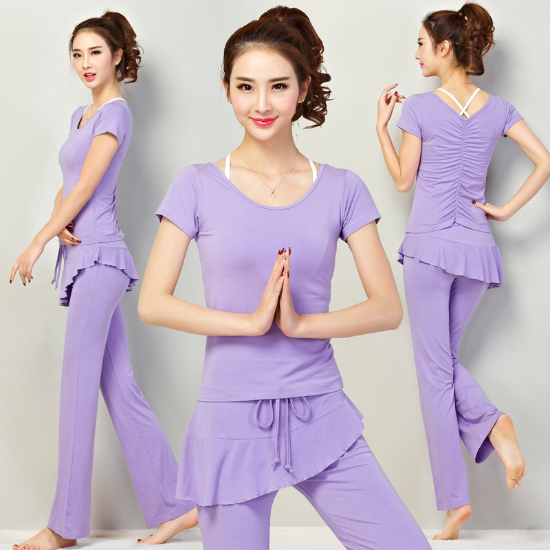 Large Size Code Long Sleeve Modale Yoga Suit Three Suits Woman Fitness Pure Cotton Yoga Suit With Long Sleeve Woman In Spring Summer