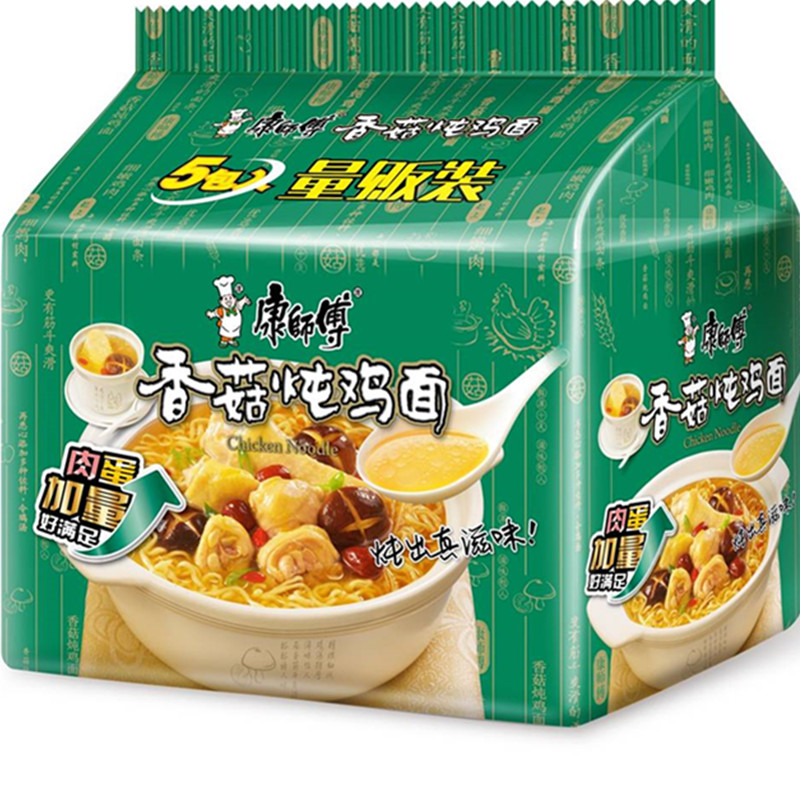 【天猫超市】康师傅 经典香菇炖鸡方便面 101g/包*5 方便面泡面