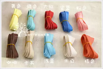 (forest wholesale)3#super smooth 11-color unilateral color resin code zipper 10-code bag 85g contrast color