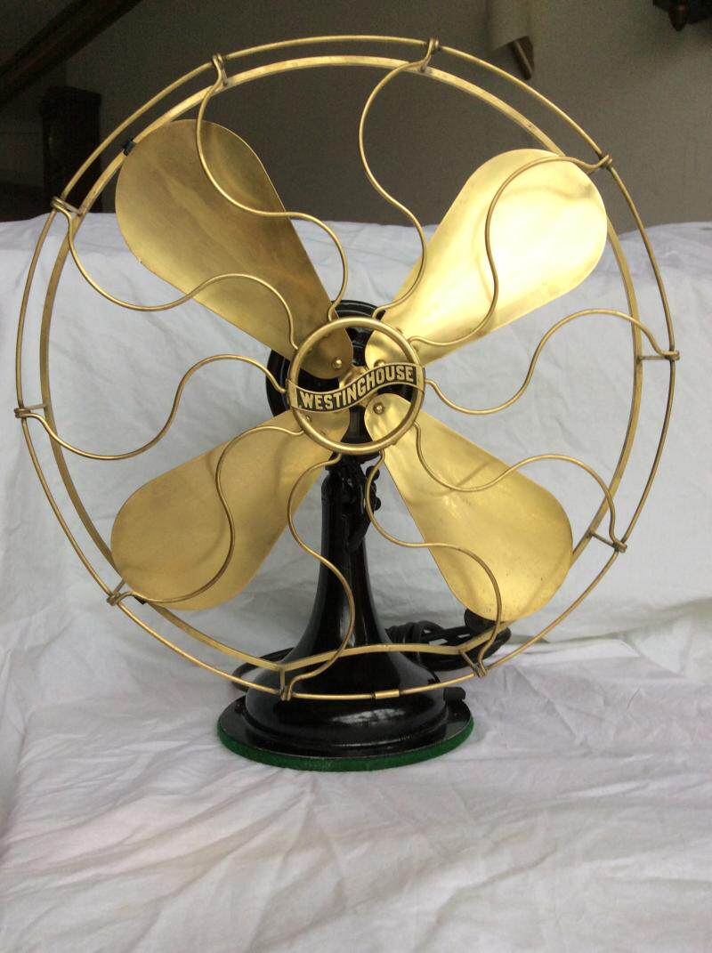 1920s American original Westinghouse 18-inch brass antique old fan Western antique collectibles 110v