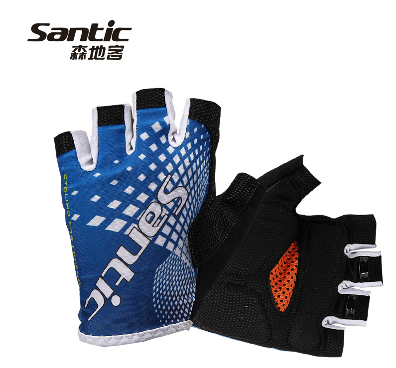 Sendike's new men's short-finger half-finger breathable riding gloves red blue riding equipment WC09032