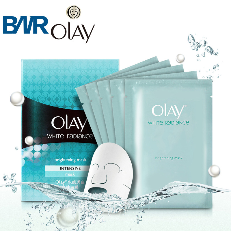 Olay玉兰油水感透白亮肤面膜贴 补水保湿 美白淡斑 化妆品 5片装