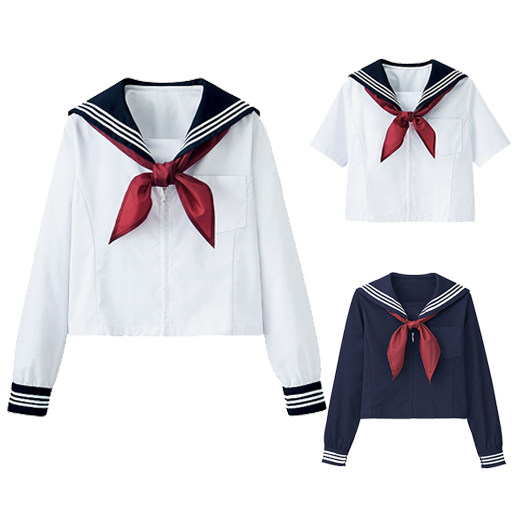  Japan Sea Amoy cecile sailor suit JK school uniform uniform Watanabe Asayou(send scarf)
