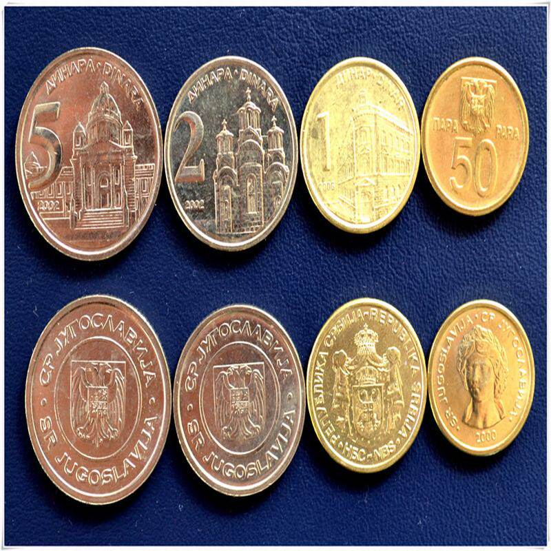 European coins foreign numismatic foreign currency Montenegro 4 full set of coins