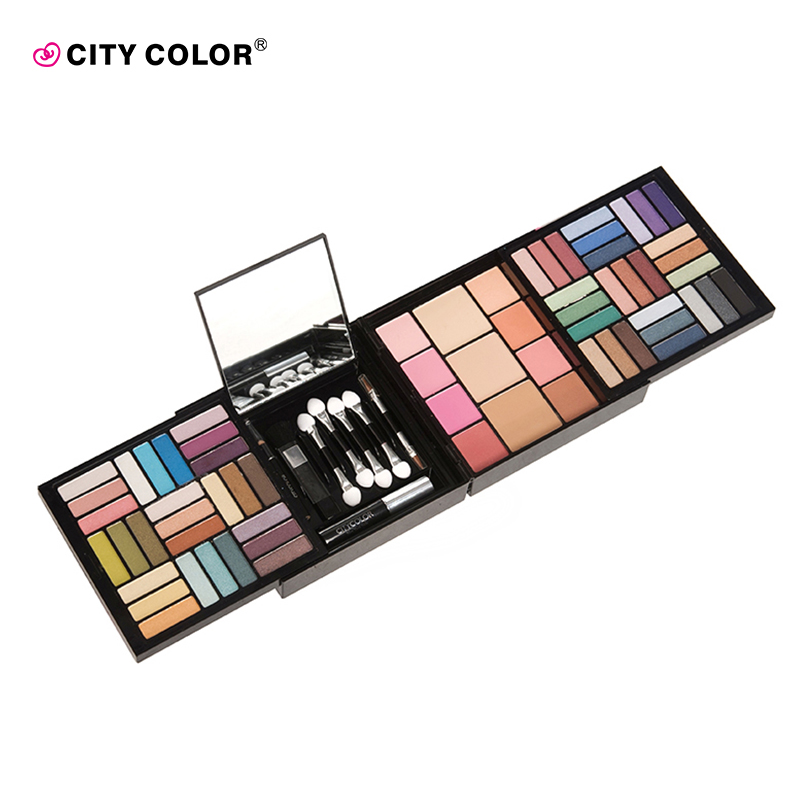 citycolor城彩彩妆盘多色眼影盒粉饼腮红高光修容化妆组合全套装