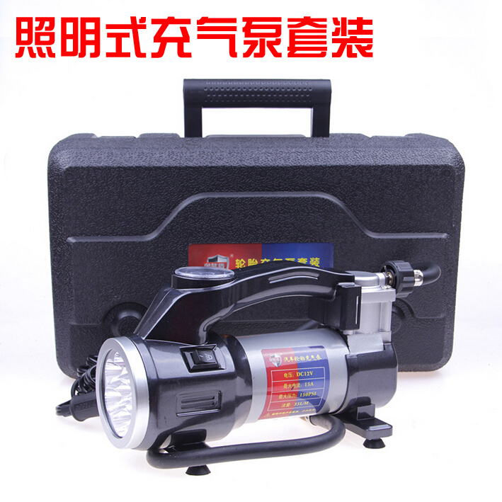 奥能盾大功率单气缸LED灯充气泵车载打气泵车用轮胎测压充气机609