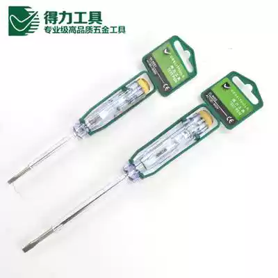 10 Deli electrical testing pens multifunctional crystal handle screwdriver type electrical testing pens