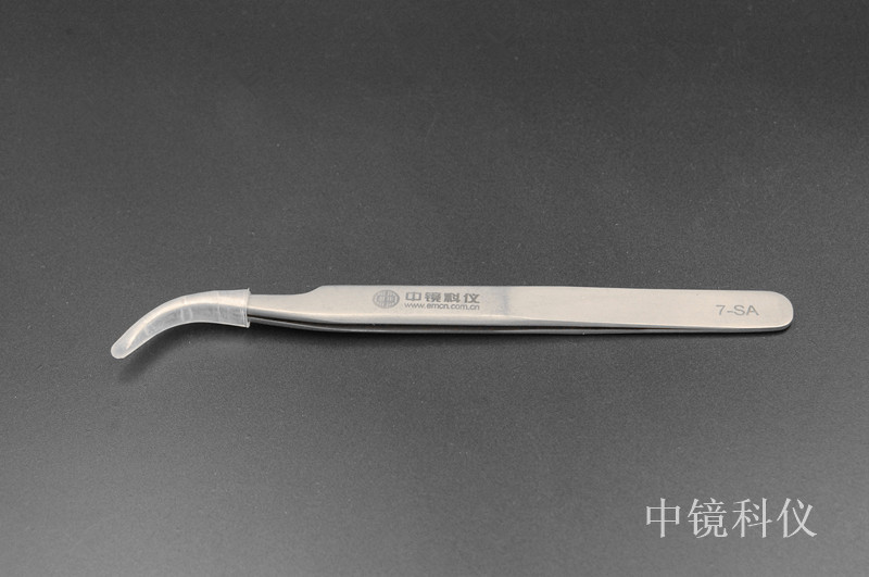 Middle mirror scientific instrument Domestic economic stainless steel tweezers straight head elbow Electron microscope special clip-on net