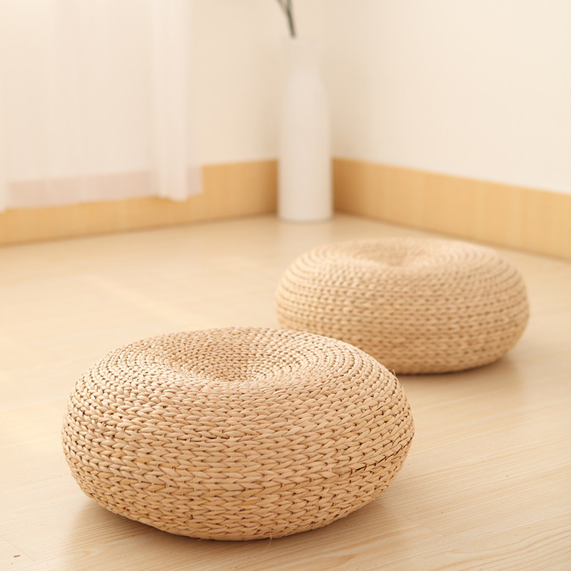Grass-woven plantain leaf Peach with tatami cushions floating window cushions kneeling for a meditation cushion for a meditation on a Buddha cushion Thickened Bushel