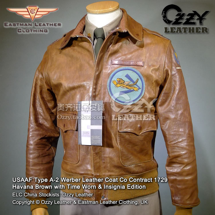 EASTMAN China Agent ★ Original Replica A-2 1729 WWII Flying Jacket Made in the UK