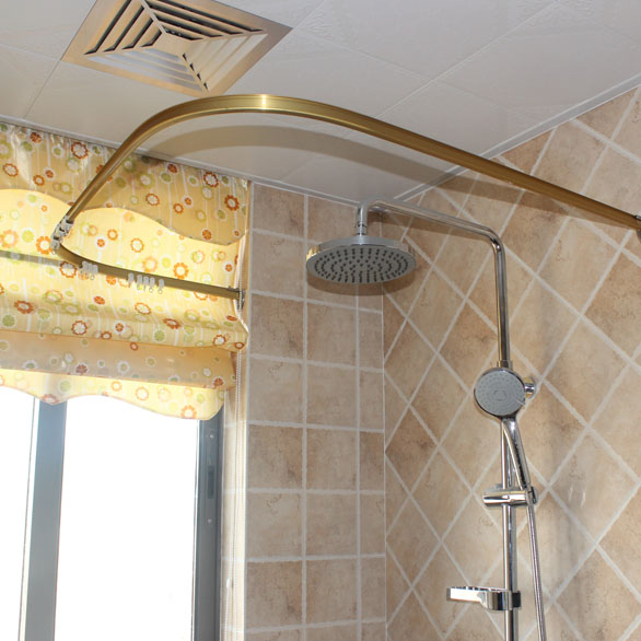 Golden Year Bath Rail U-shaped Shower Curtain Pole L-Shaped Track Diamond Shaped Bath Pole Arc Customized Shaped